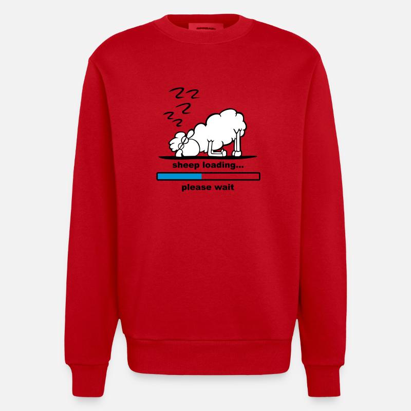 sheep loading - Heavyweight Oversized Organic Crew Neck Made in EU - Rot
