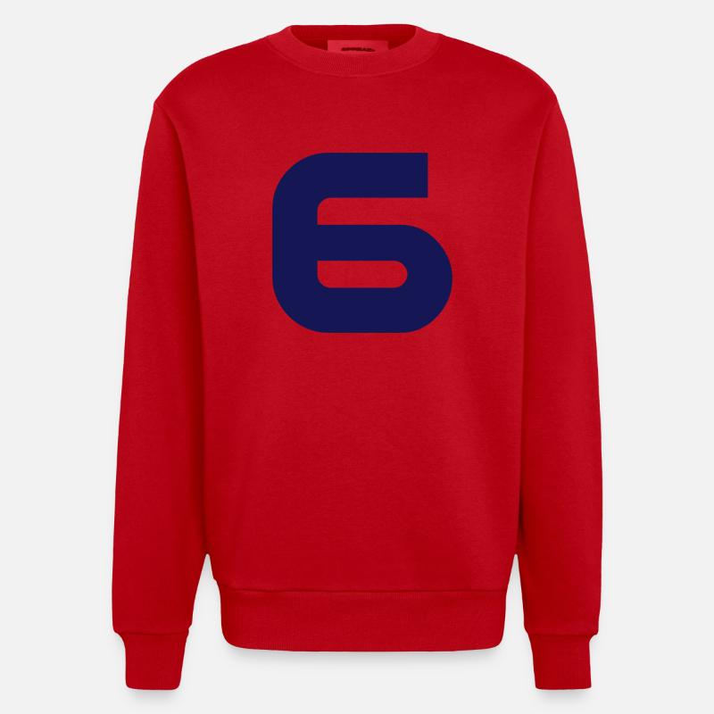 Sechs 6 - Heavyweight Oversized Organic Crew Neck Made in EU - Rot