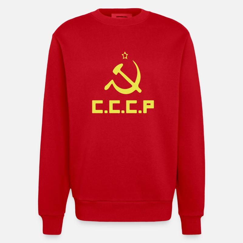 sovietunioncccp - Sweat bio épais oversize fabriqué en UE - rouge