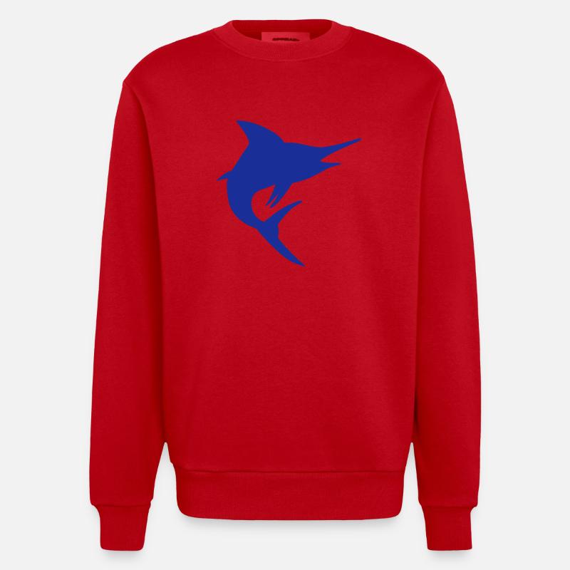 Marlin Poisson - Sweat bio épais oversize fabriqué en UE - rouge