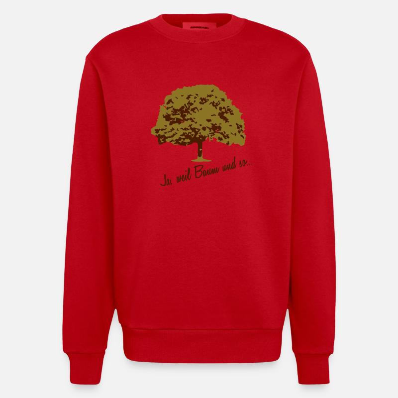 Baum - Heavyweight Oversized Organic Crew Neck Made in EU - Rot