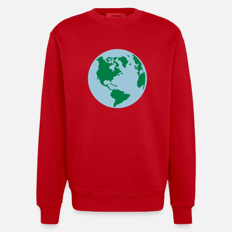 Welt - Heavyweight Oversized Organic Crew Neck Made in EU - Rot