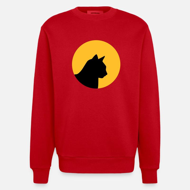 Chat - Sweat bio épais oversize fabriqué en UE - rouge