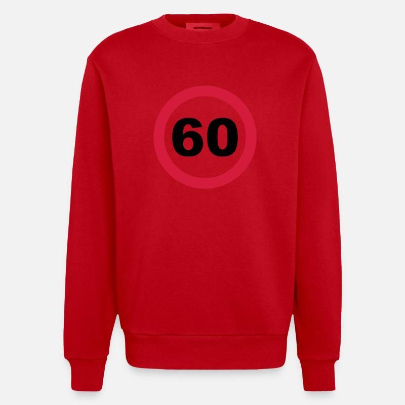 60 Anniversaire - Sweat bio épais oversize fabriqué en UE - rouge