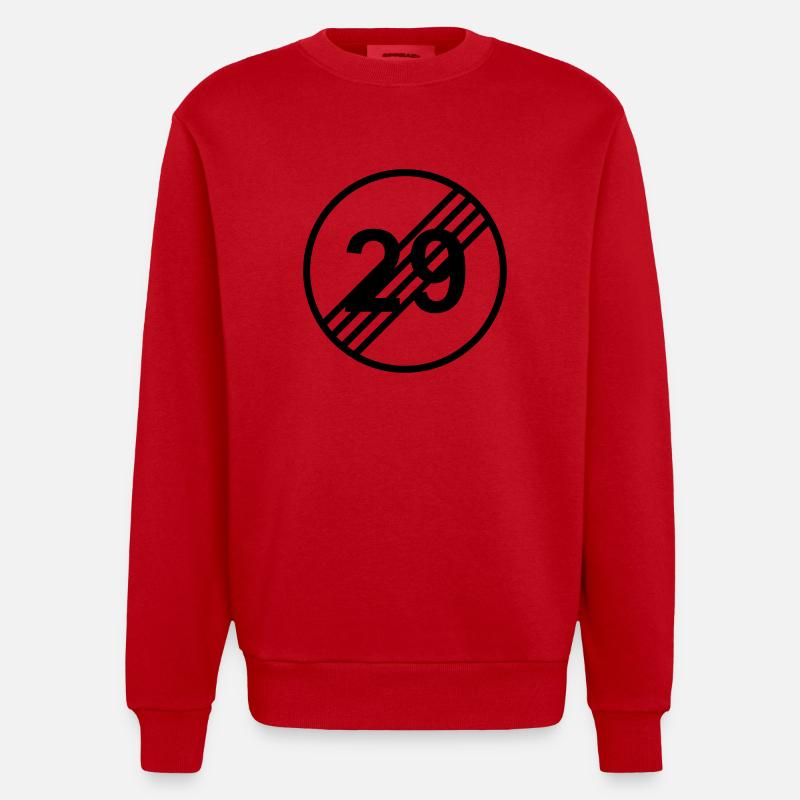30 Anniversaire - Sweat bio épais oversize fabriqué en UE - rouge