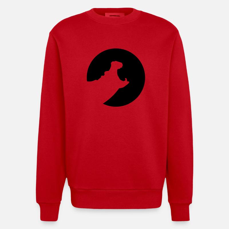 Nilpferd - Heavyweight Oversized Organic Crew Neck Made in EU - Rot