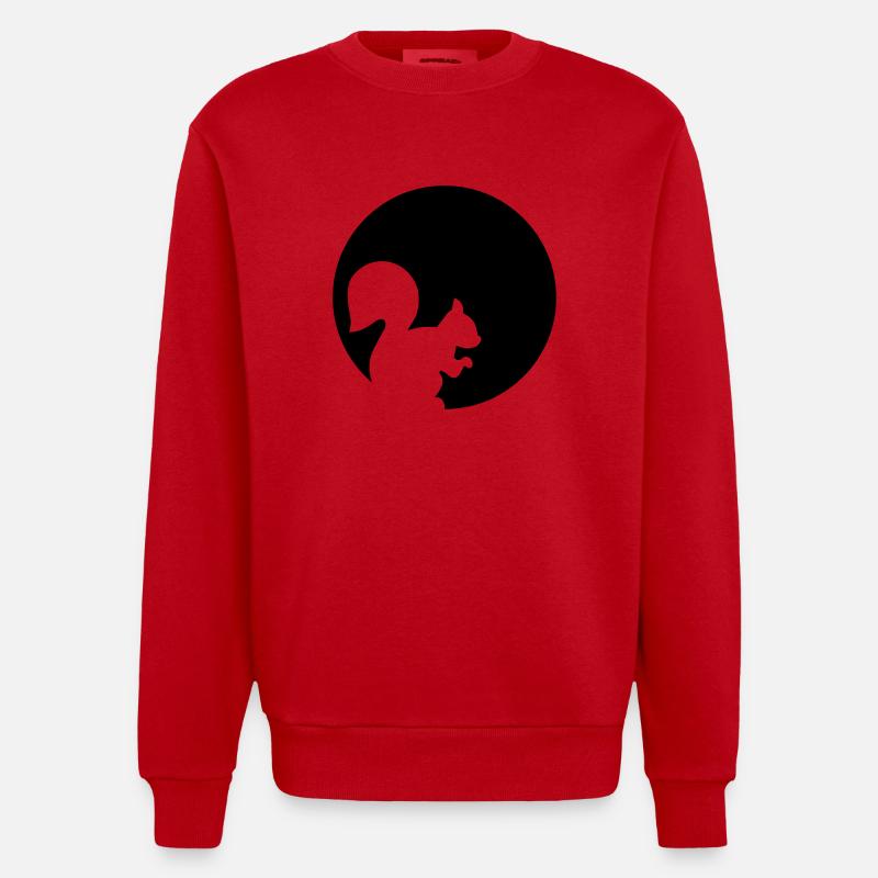 Eichhörnchen - Heavyweight Oversized Organic Crew Neck Made in EU - Rot