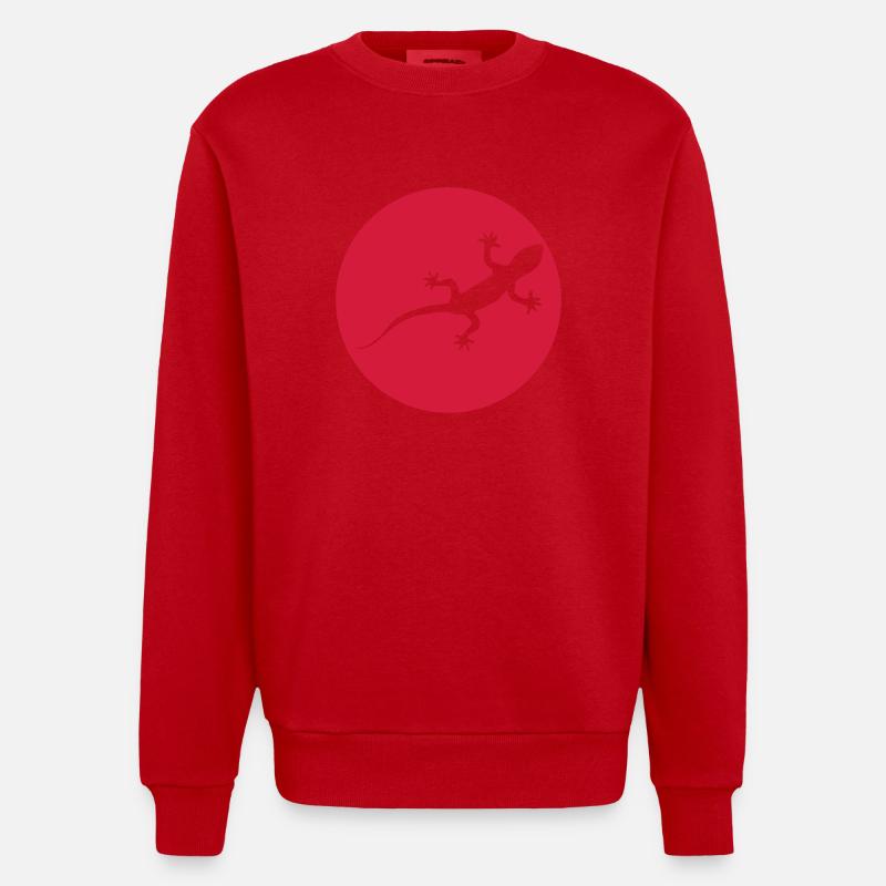 gecko03 - Sweat bio épais oversize fabriqué en UE - rouge