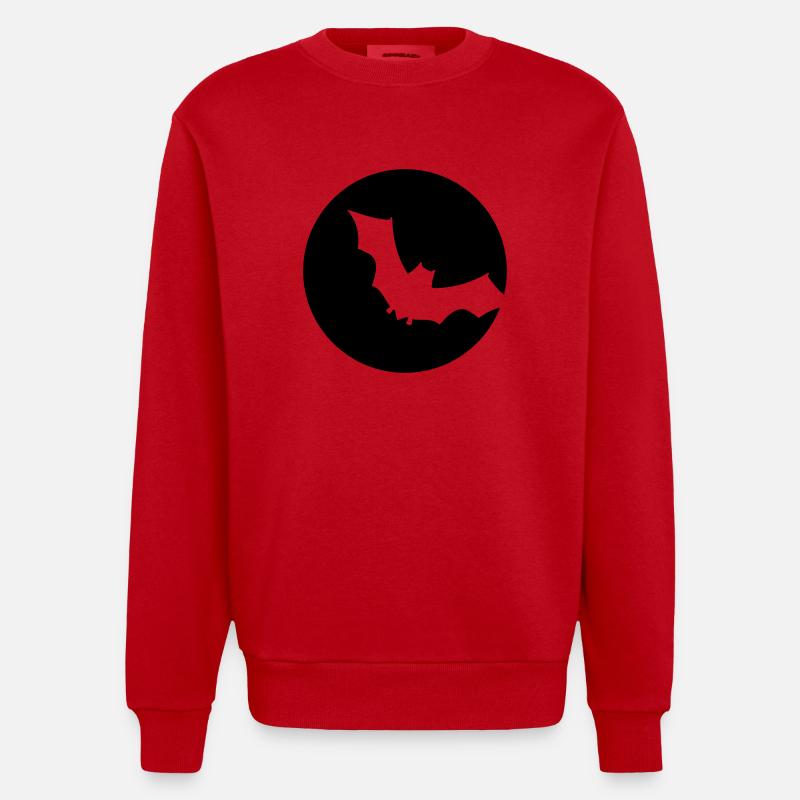 Fledermaus - Heavyweight Oversized Organic Crew Neck Made in EU - Rot