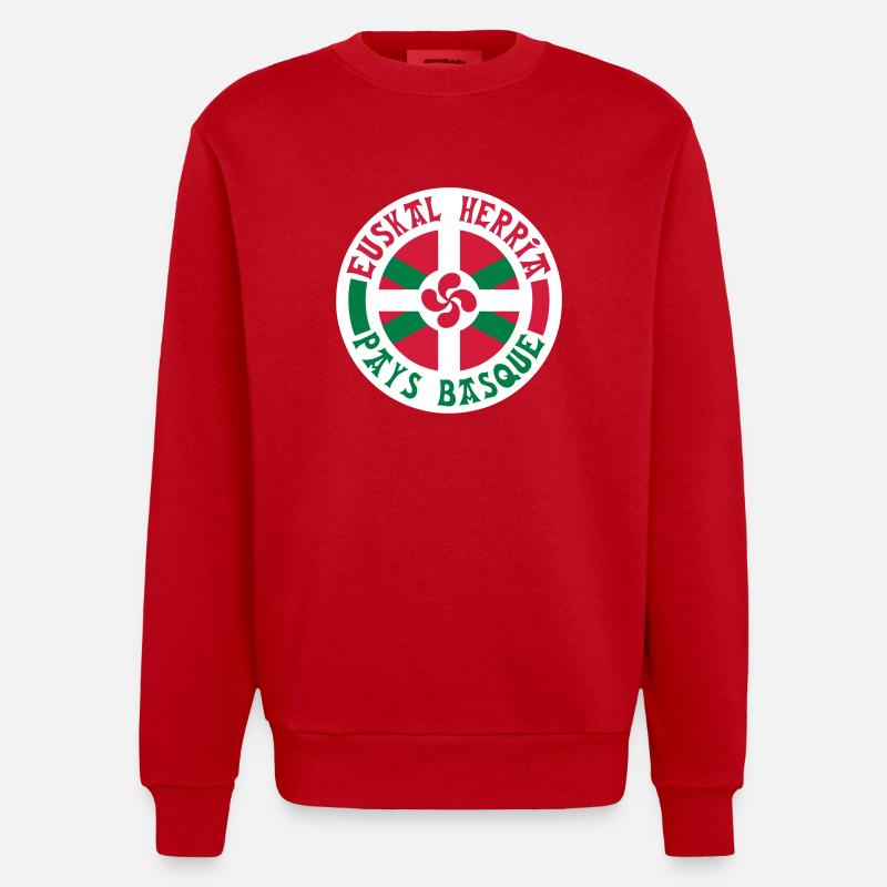 Pays Basque - Sweat bio épais oversize fabriqué en UE - rouge