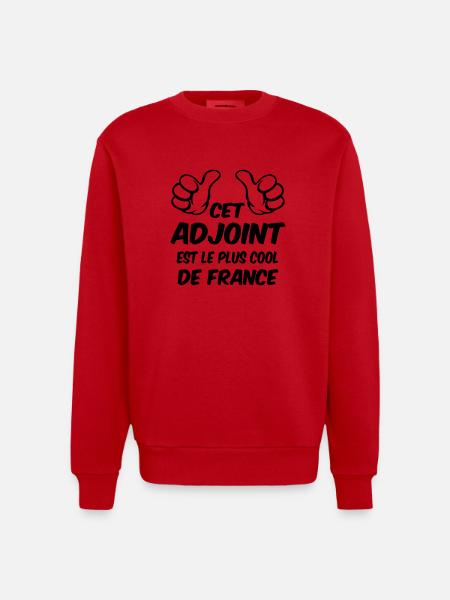 MEILLEUR ADJOINT - Sweat bio épais oversize fabriqué en UE - rouge