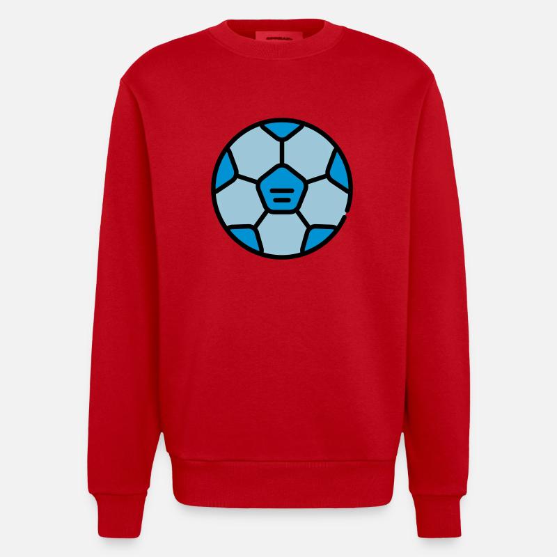 Fußball - Heavyweight Oversized Organic Crew Neck Made in EU - Rot