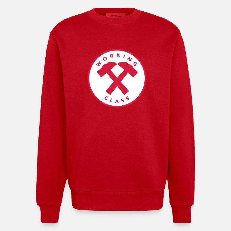Arbeiterklasse - Heavyweight Oversized Organic Crew Neck Made in EU - Rot