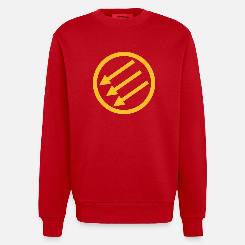 Järnfronten / Eiserne Front / Iron Front - Heavyweight Oversized Organic Crew Neck Made in EU - Rot