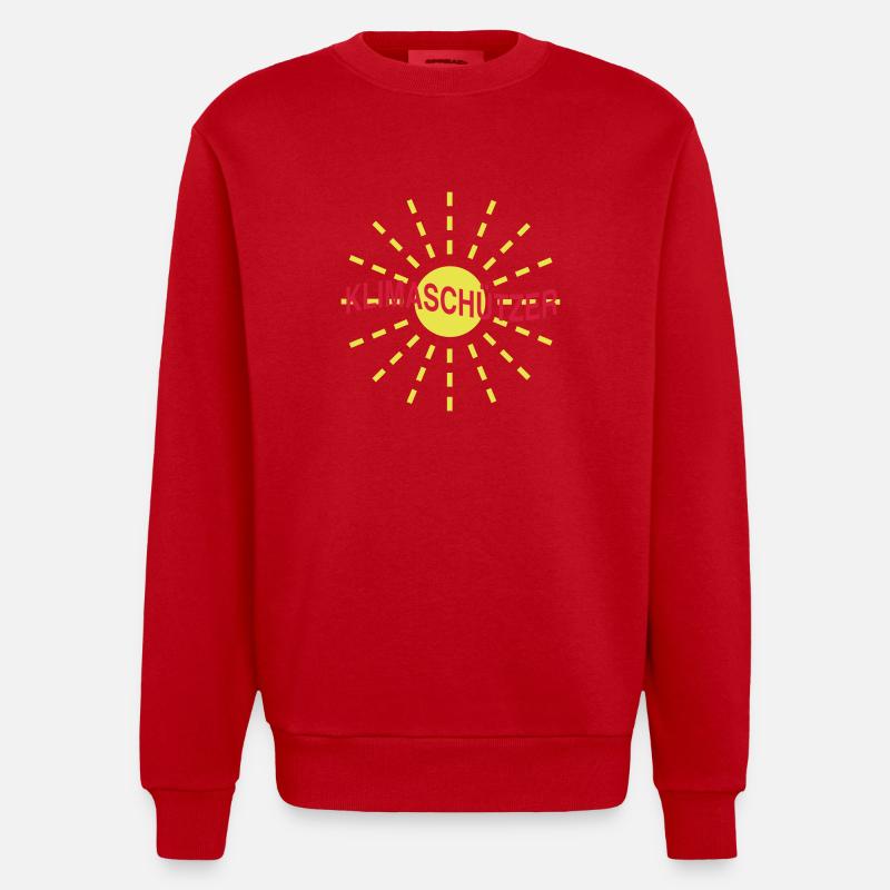 Klimaschützer - Heavyweight Oversized Organic Crew Neck Made in EU - Rot