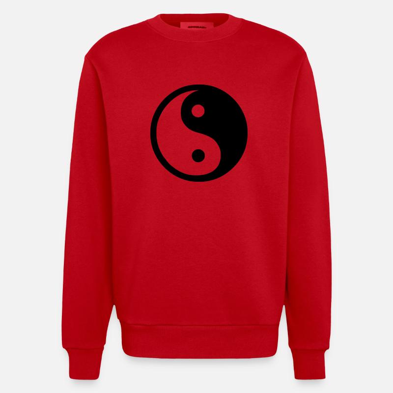 Yin Yang - Sweat bio épais oversize fabriqué en UE - rouge