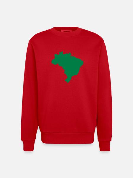 Brésil - Sweat bio épais oversize fabriqué en UE - rouge
