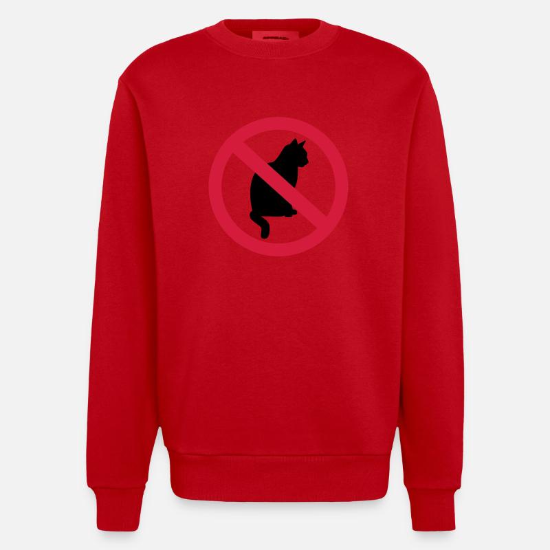 Chat - Sweat bio épais oversize fabriqué en UE - rouge