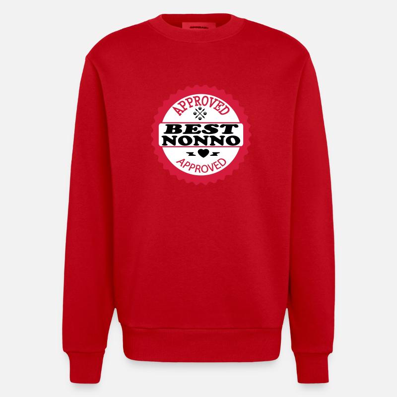 APPROVED BEST NONNO - Sweat bio épais oversize fabriqué en UE - rouge