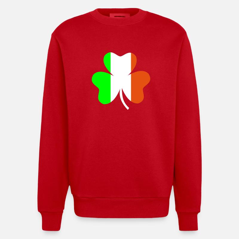 Shamrock - Heavyweight Oversized Organic Crew Neck Made in EU - Rot