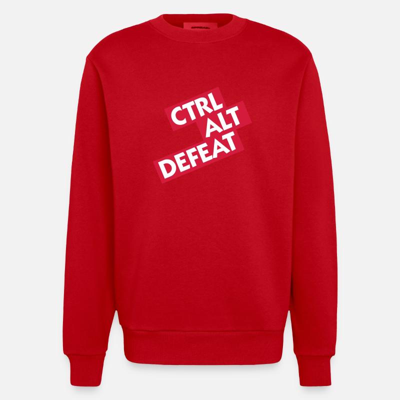 Ctrl Alt Défaite - Sweat bio épais oversize fabriqué en UE - rouge