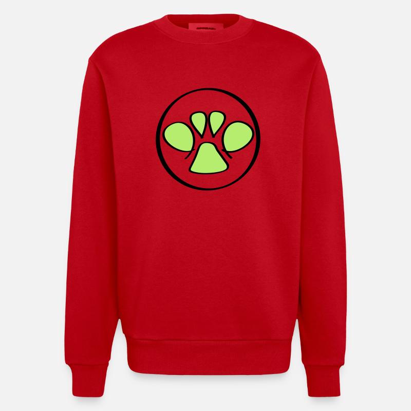 pfote - Heavyweight Oversized Organic Crew Neck Made in EU - Rot