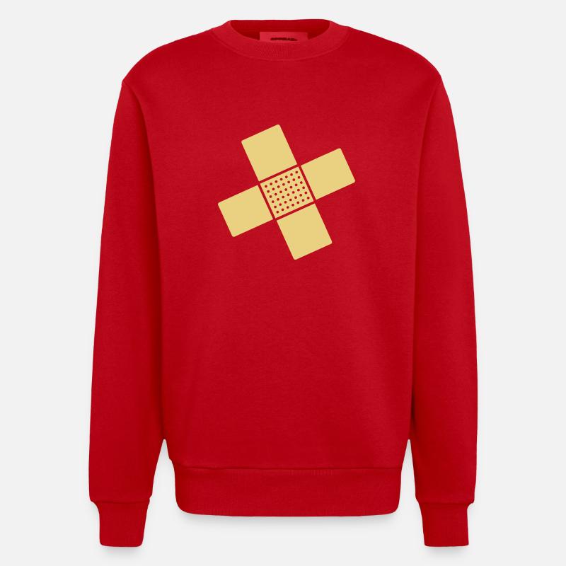 pharmacie - Sweat bio épais oversize fabriqué en UE - rouge