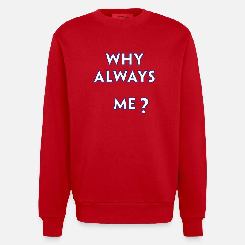pourquoi j'ai toujours - Sweat bio épais oversize fabriqué en UE - rouge