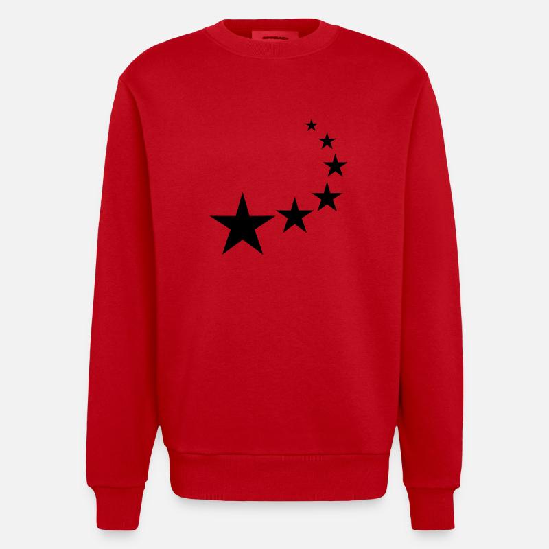 Sterne - Heavyweight Oversized Organic Crew Neck Made in EU - Rot