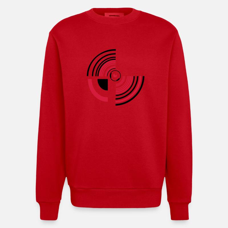 circle - Heavyweight Oversized Organic Crew Neck Made in EU - red