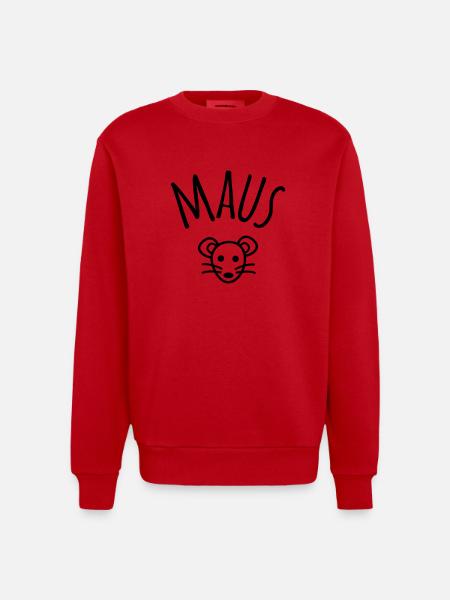 Mouse - Heavyweight Oversized Organic Crew Neck Made in EU - Rot