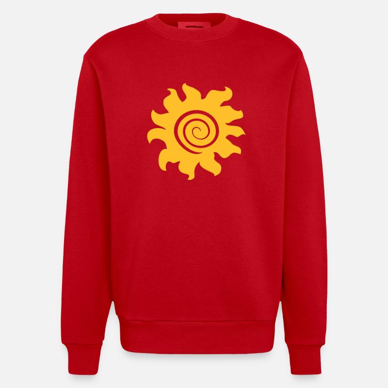 soleil - Sweat bio épais oversize fabriqué en UE - rouge