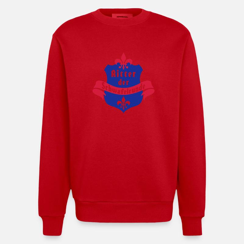 Ritter der Schwafelrunde - Heavyweight Oversized Organic Crew Neck Made in EU - Rot