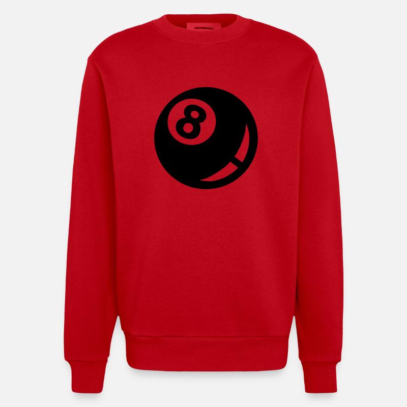 Billard - Sweat bio épais oversize fabriqué en UE - rouge