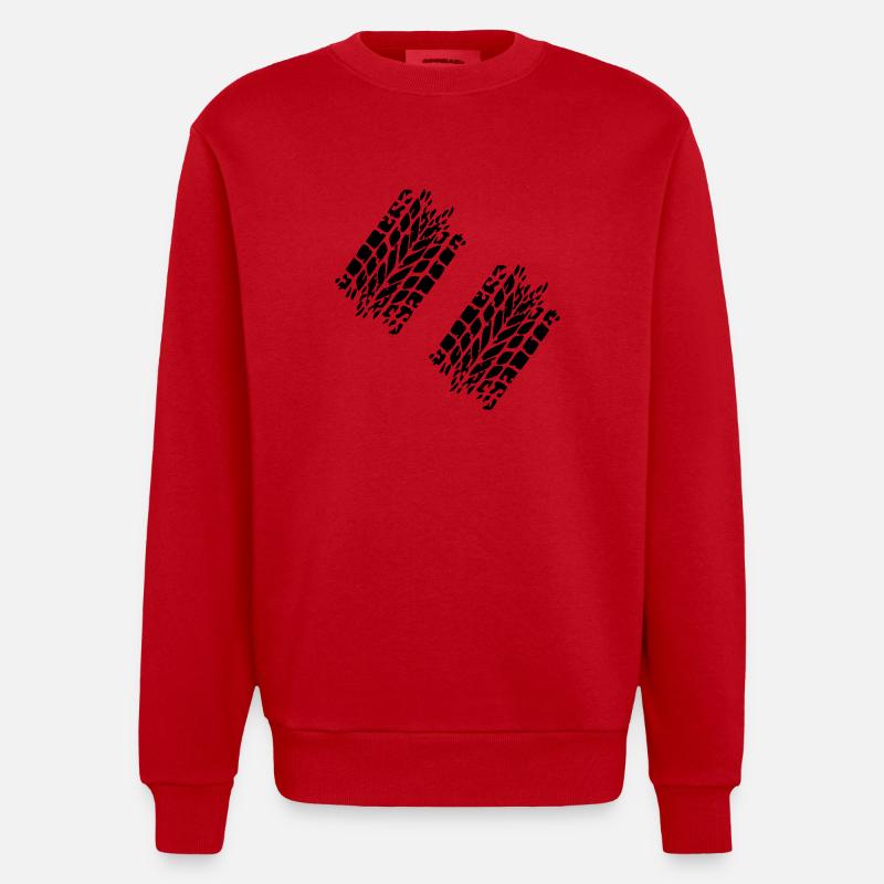 Reifen - Heavyweight Oversized Organic Crew Neck Made in EU - Rot