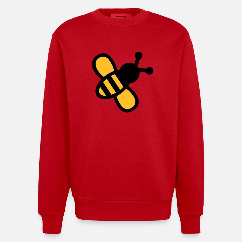 Biene - Heavyweight Oversized Organic Crew Neck Made in EU - Rot