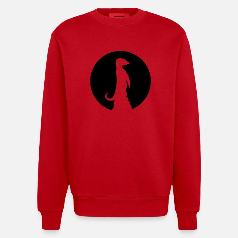 Erdmännchen - Heavyweight Oversized Organic Crew Neck Made in EU - Rot