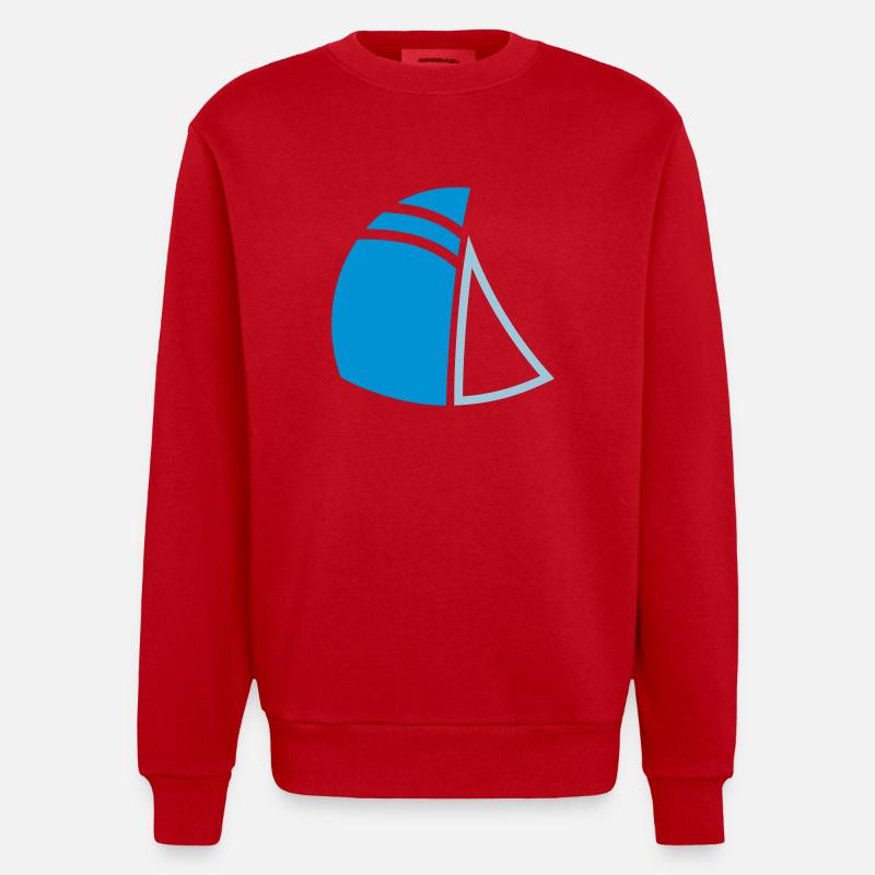 Segeln - Heavyweight Oversized Organic Crew Neck Made in EU - Rot