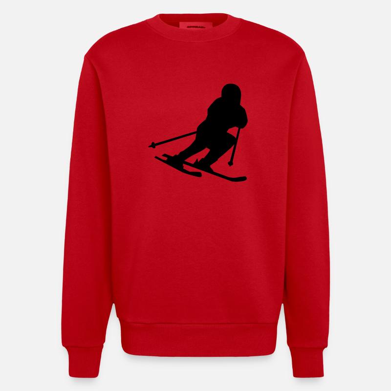Ski - Sweat bio épais oversize fabriqué en UE - rouge