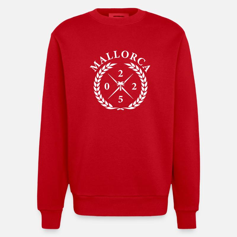 Majorque 2025 - Sweat bio épais oversize fabriqué en UE - rouge
