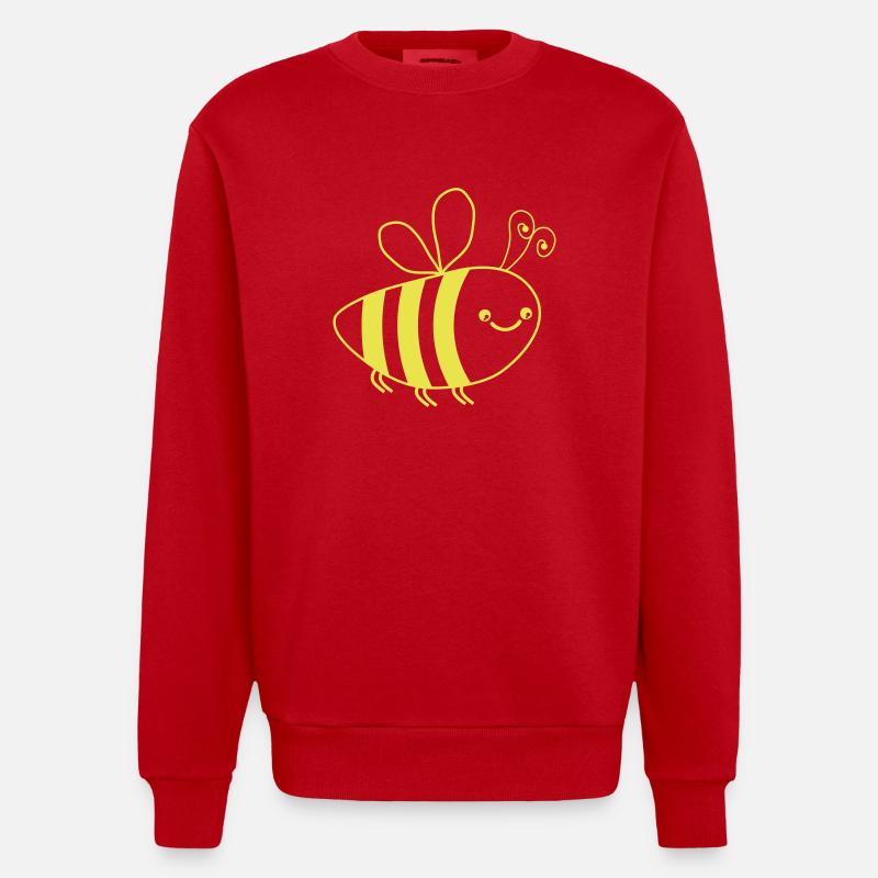 abeille - Sweat bio épais oversize fabriqué en UE - rouge