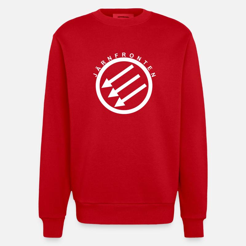Järnfronten / Eiserne Front / Iron Front - Heavyweight Oversized Organic Crew Neck Made in EU - Rot