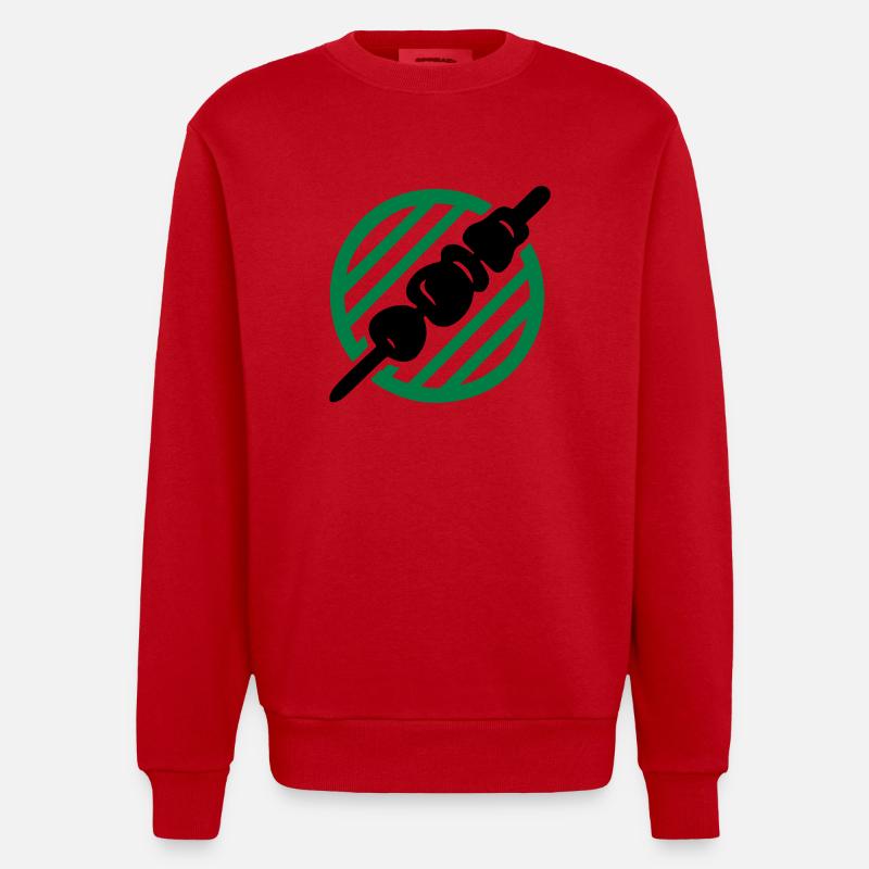 Kebab Grillen - Heavyweight Oversized Organic Crew Neck Made in EU - Rot
