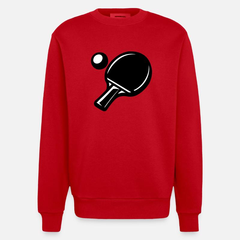 Table tennis icon - Heavyweight Oversized Organic Crew Neck Made in EU - red