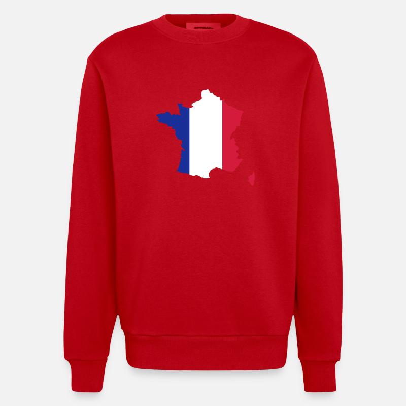France - Sweat bio épais oversize fabriqué en UE - rouge