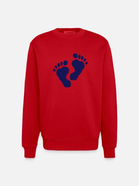 pieds - Sweat bio épais oversize fabriqué en UE - rouge