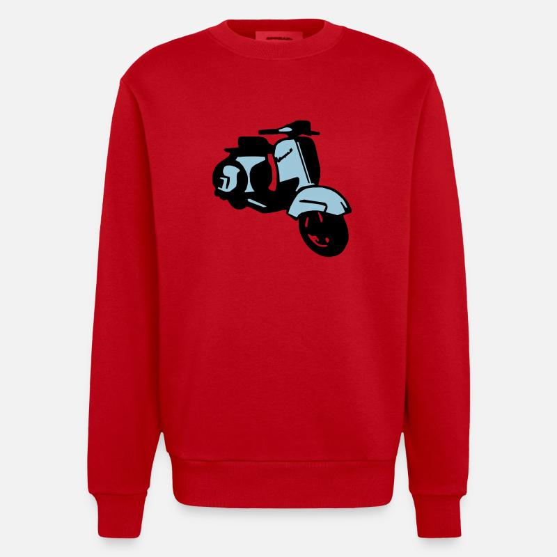 scooter2 - Heavyweight Oversized Organic Crew Neck Made in EU - Rot