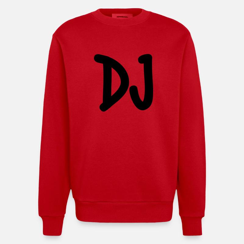 DJ - Heavyweight Oversized Organic Crew Neck Made in EU - Rot