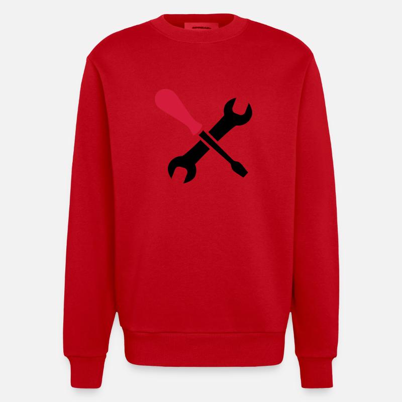 outils - Sweat bio épais oversize fabriqué en UE - rouge