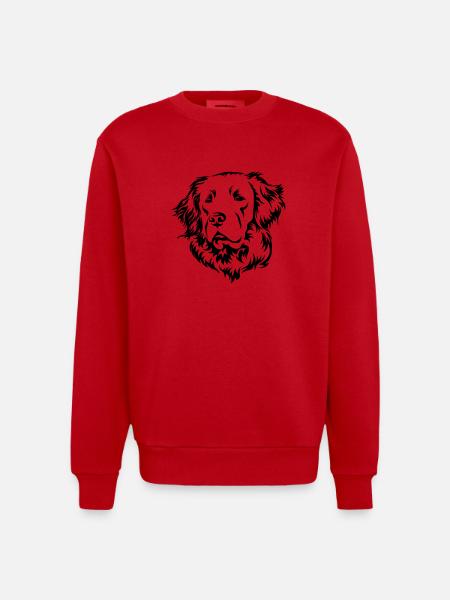 Golden Retriever - Heavyweight Oversized Organic Crew Neck Made in EU - Rot